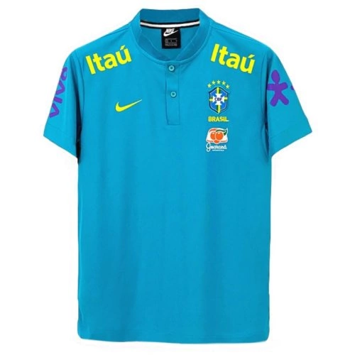 Camisa Brasil Nike Pré jogo 2021-2022 Masculina - Azul