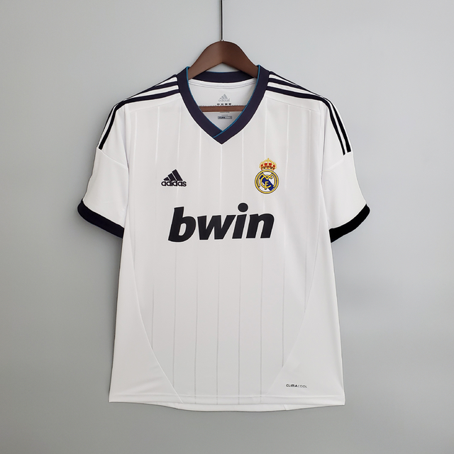 Camisa Real Madrid Retrô Home 12/13 Torcedor Adidas Masculina - Branca