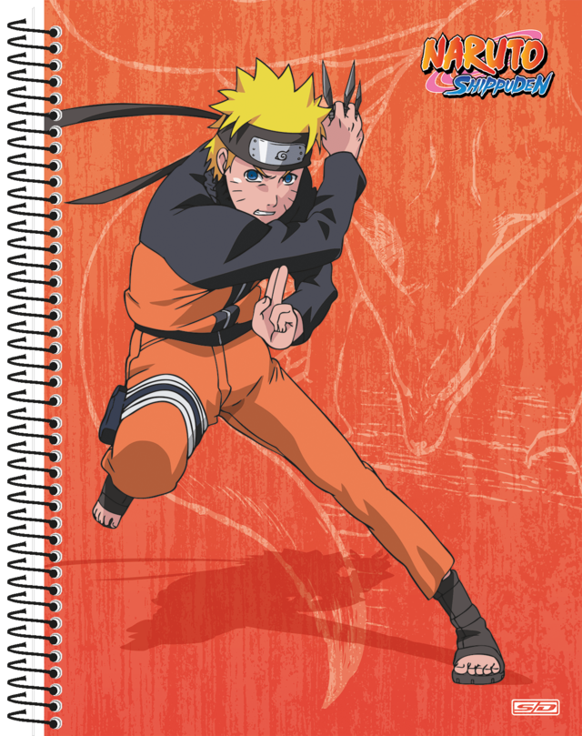 Caderno Akatsuki Anime Naruto e Colar Nuvem Vermelha
