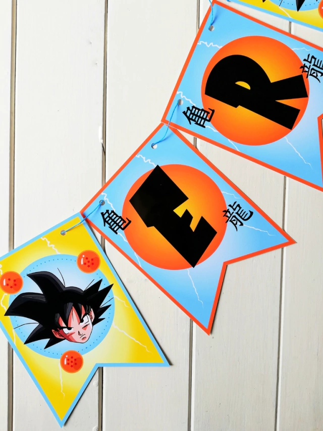 Banderín nombre impreso Dragon Ball Z - SD EVENTOS