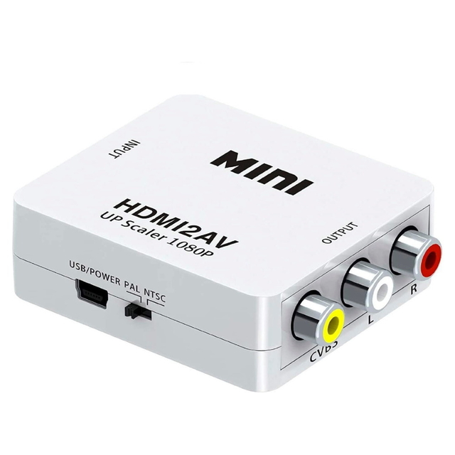 Adaptador Convertidor HDMI a RCA AV Audio Video Conversor Tv - MundoChip