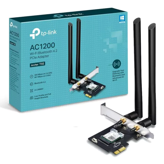 Placa de Red TP Link Archer T5e Wi Fi Dual Band + Bluetooth PCI-E -  MundoChip