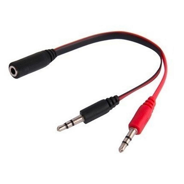 Cable Adaptador de Audio 3.5mm (h) a Microfono (m) +Auriculares (m) Plug  Divisor PS4 PC - MundoChip