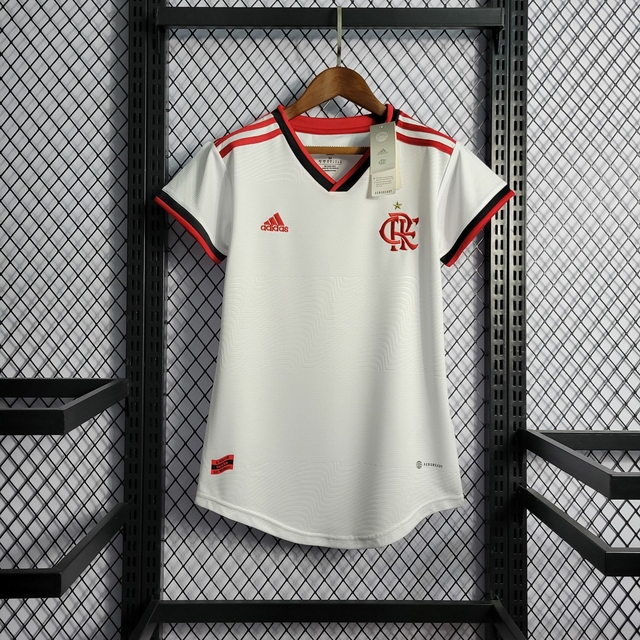 Camisa Flamengo II 22-23 Torcedor Adidas Feminina - Branca