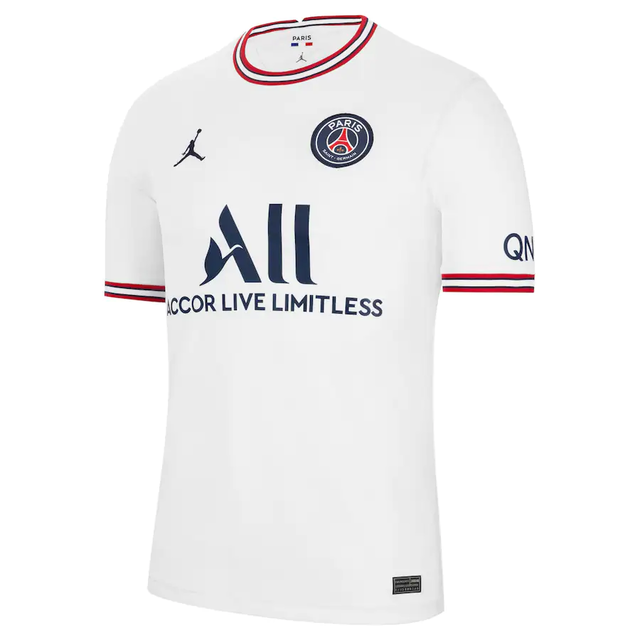 Camisa Paris Saint Germain psg Away Shirt Branca 21/22 em Promoção