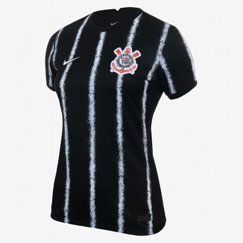 Camisa Corinthians Nike 2021-22 Feminino Torcedor - Preto