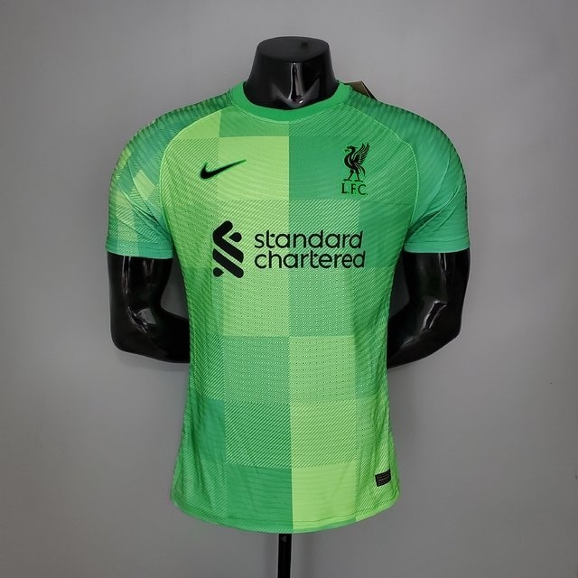 Camisa Goleiro Liverpool I 2021/2022 Verde Jogador Nike Masculina