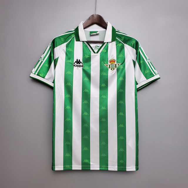Camisa Real Betis 1995-1997 Torcedor Kappa Masculina -Verde e Branca