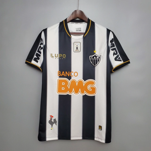 Camisa Atlético Mineiro 2013 Torcedor Lupo Masculina - Preta e Branca