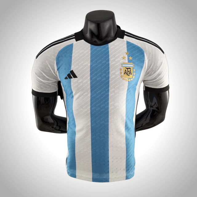 Camisa Argentina 3 Estrelas Player Home Copa do Mundo 2022 Adidas