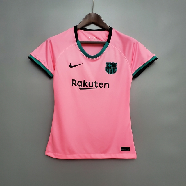 Camisa Barcelona 20/21 Torcedor Feminina - Rosa