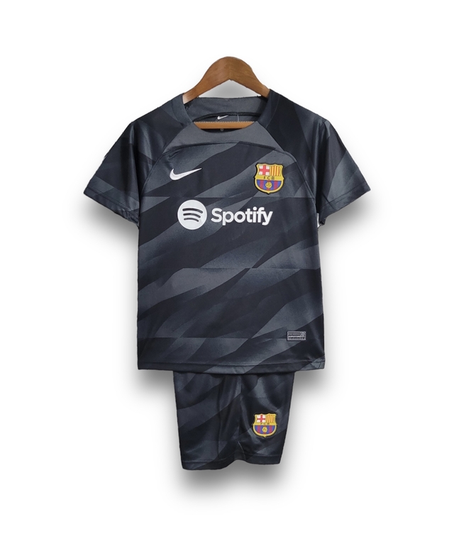 Kit Infantil FC Barcelona Goleiro 2023 - Preta