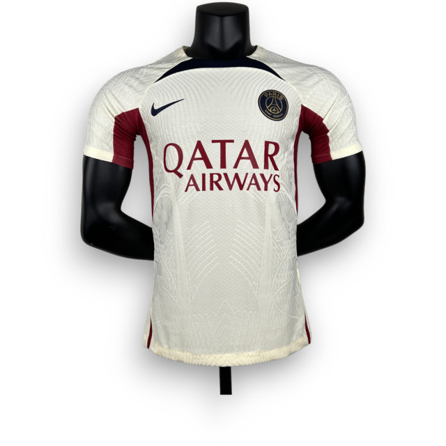 Camisa Paris Saint Germain 2023 Treino - Jogador Masculina - Creme