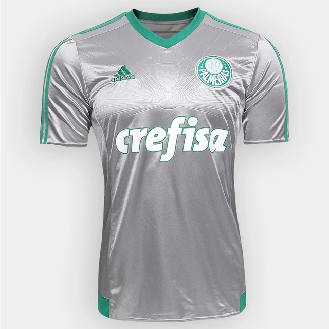 Camisa Palmeiras III - 2015 - Retrô Masculino - Cinza