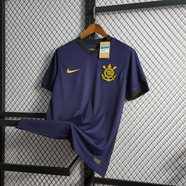 Camisa Corinthians III 21/22 Torcedor Nike Masculina Roxo e Preto