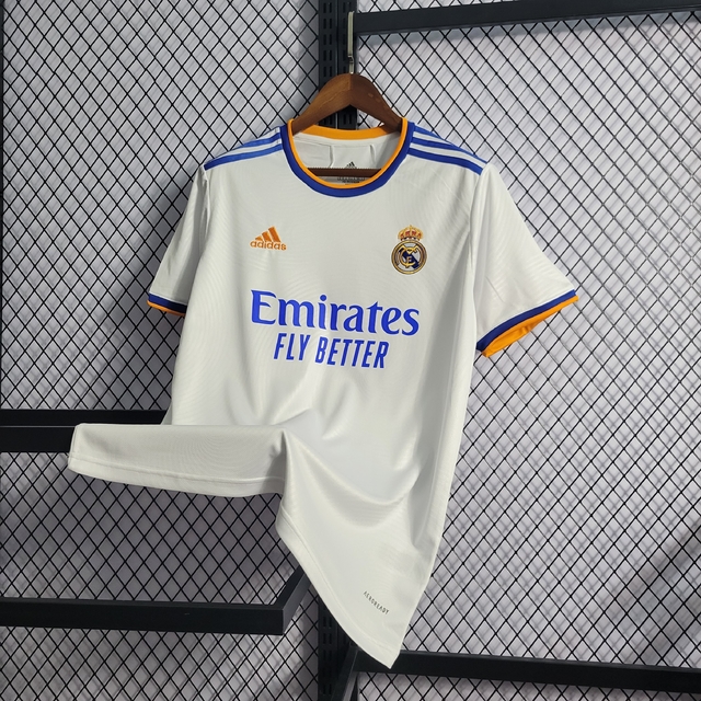 Camisa Real Madrid Home 21/22 Torcedor Adidas Masculina - Branco