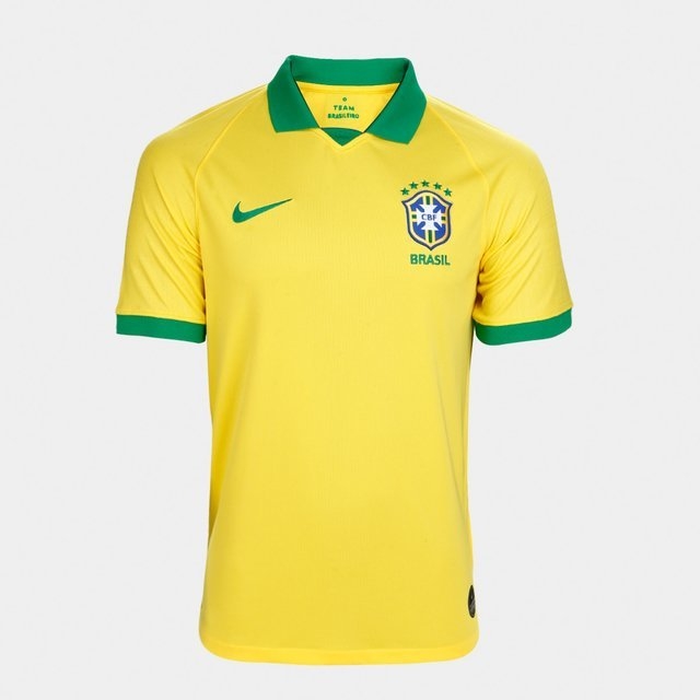 Camisa Seleção Brasil I 19/20 Torcedor Nike Masculina - Amarelo e Verde