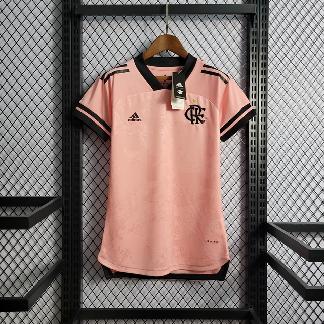 Camisa Flamengo Outubro Rosa 19/20 Torcedor Adidas Feminina - Rosa