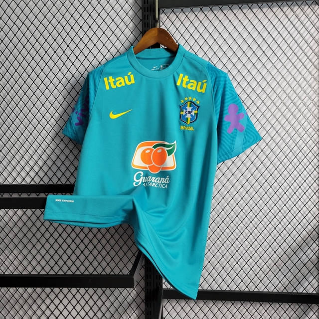 Camisa Seleção Brasileira Treino Torcedor Masculina - Azul