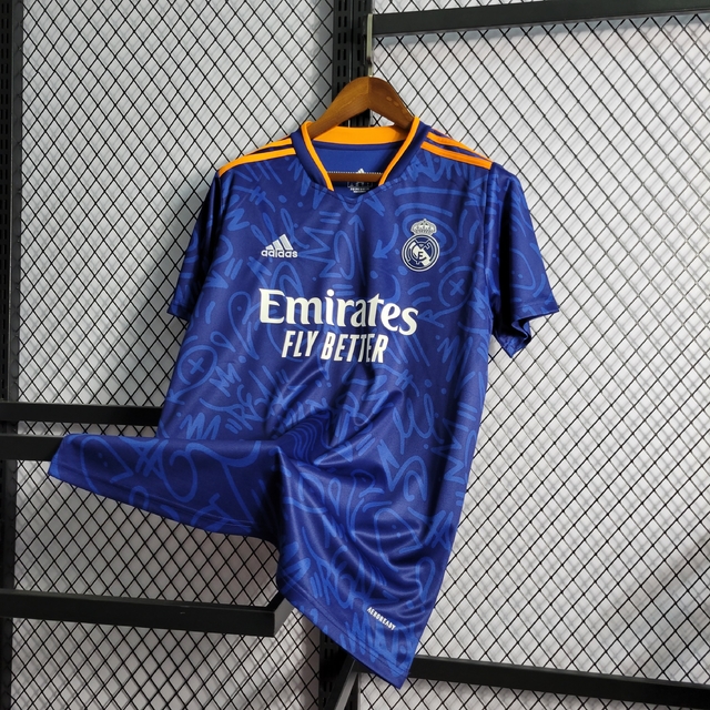 Camisa Real Madrid 21/22 Torcedor Adidas Masculina - Azul