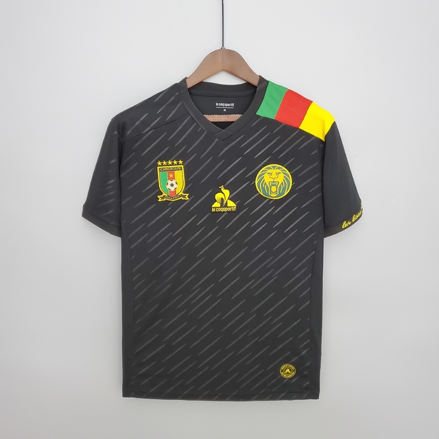 Camisa Seleção Camarões 2022 s/nº Masculina - Preta