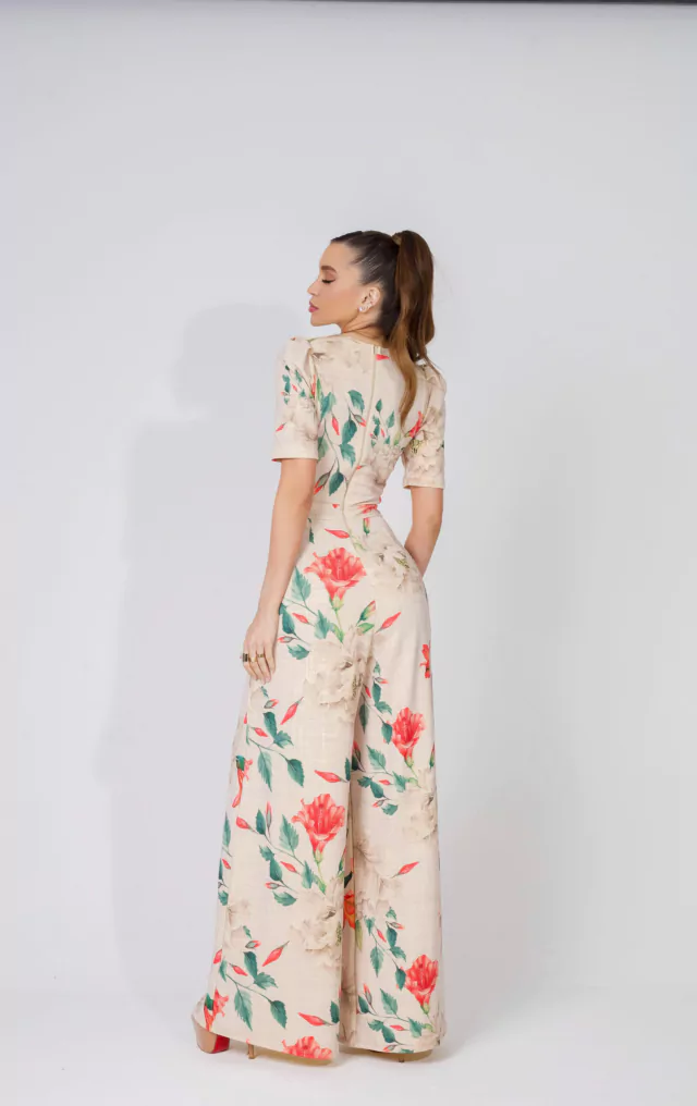 Macacão Pantalona Floral - Comprar em Moda Japa Store