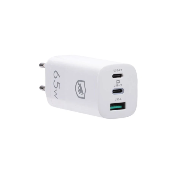 Carregador de Parede para MacBook / iPad / iPhone - Tank Power 65w 2x USB-C  + USB