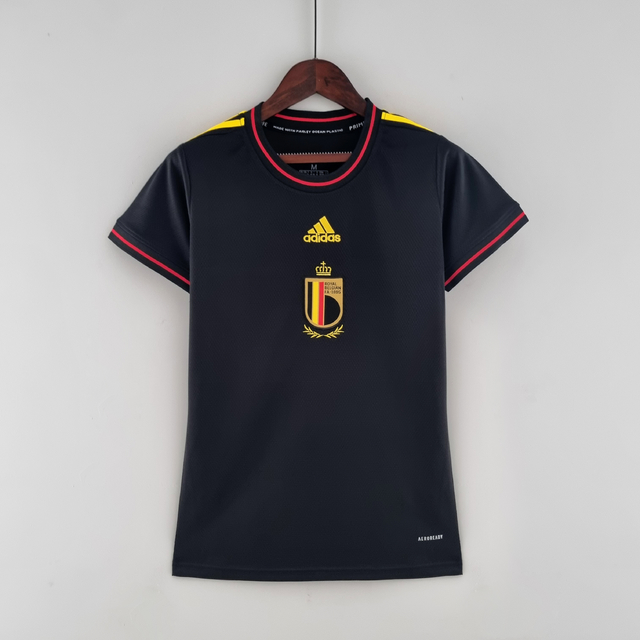 Camisa Seleção Belgica Black s/n 2022 - Adidas-Feminina