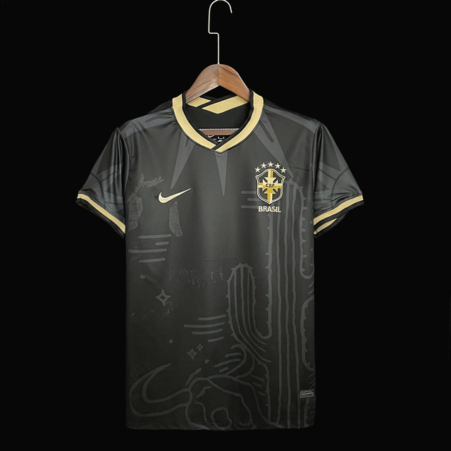 Camisa Seleção Brasil Especial Nordeste - Black Gold 2022 Torcedor Nike  Masculina