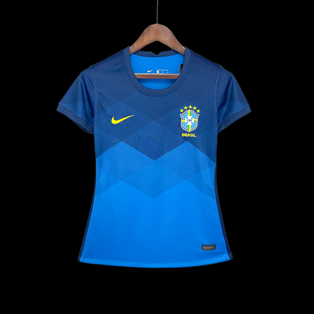 Camisa Seleção Brasil II 20/21 s/n° Torcedor Nike Feminina - Azul+amarelo