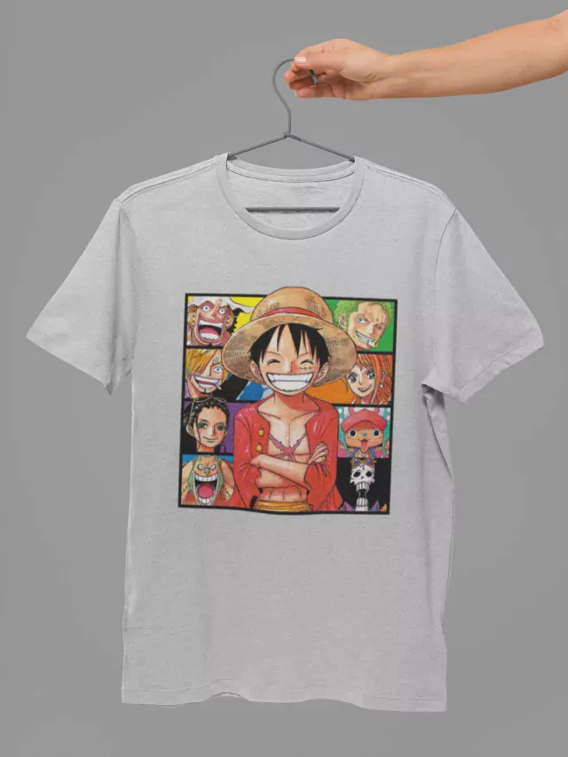 Camiseta de anime One Piece - Bando do Chapéu de Palha