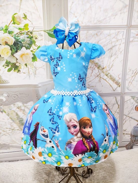 Vestido Elsa Frozen - Meu Vestidinho