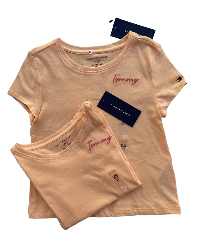 Camiseta Básica Feminina Salmão - Tommy Hilfiger