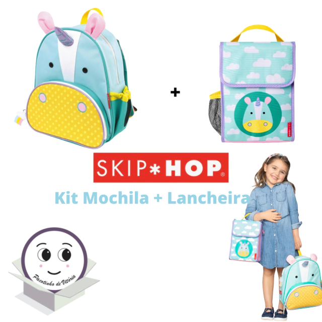 Kit Mochila +Lancheira Unicornio Skip Hop