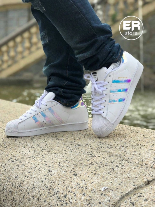 Adidas Superstars - Branco/Lilás