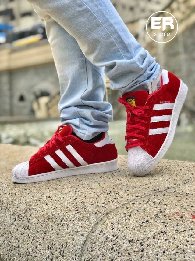 Adidas Superstars - Vermelho/Branco