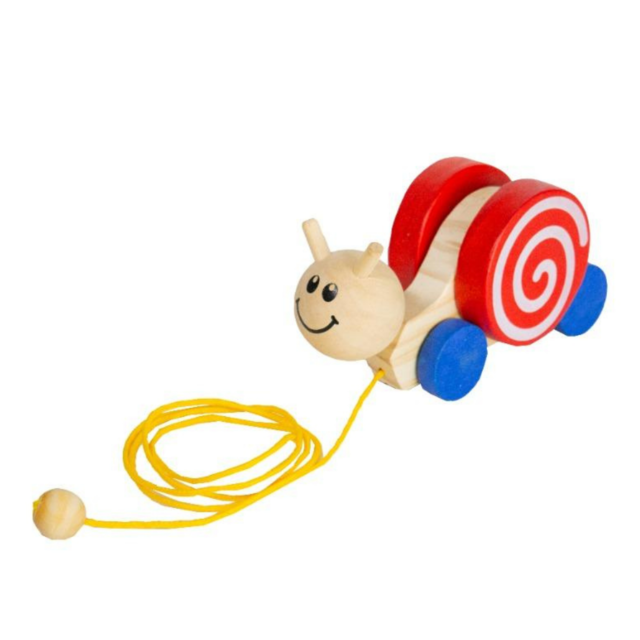 Brinquedo de Puxar de Madeira - Caracol - Brinquedo Educativo