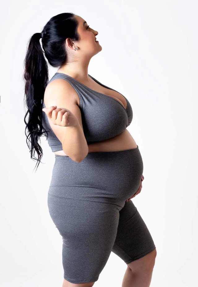 Conjunto Fitness Gestante Maternidade Conforto Plus Size | Mobilidade