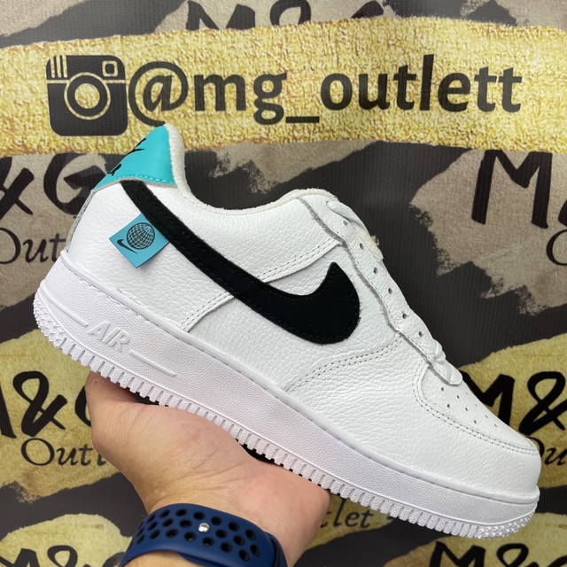 Nike Air Force Branco/Preto/Azul - M&G Outlet