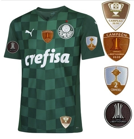 Camisa Palmeiras I 21/22 Torcedor - Masculina - Verde - Todos os Patches