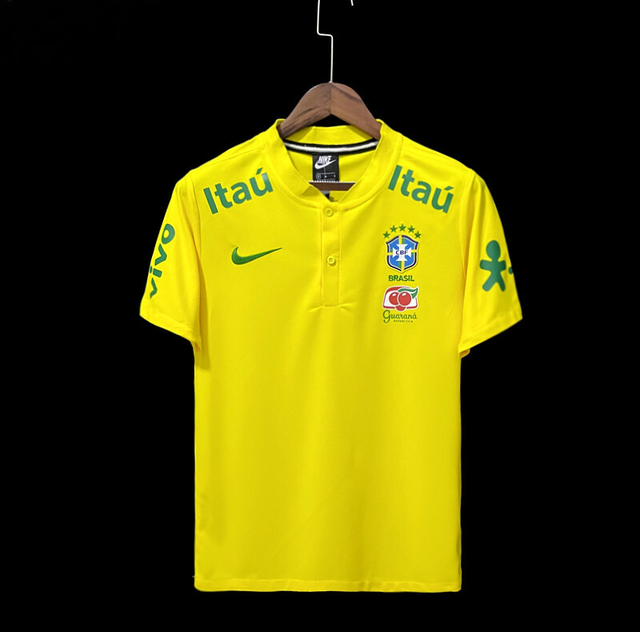 ESGOTADA)Camisa Pré Jogo Seleção Brasileira Nike Masculina - Amarela