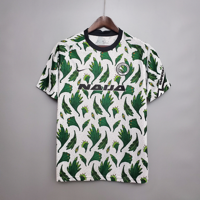 Camisa NIGERIA Pré -Jogo 20/21 - Torcedor - Nike -Branca - Masculina
