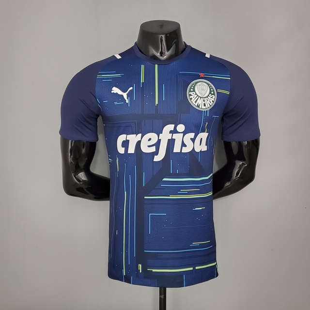 Camisa Puma Palmeiras Goleiro | 21/22 Masculina | Azul (Jogador)