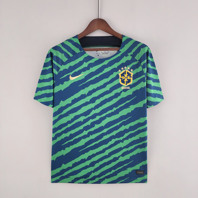 Camisa Seleção Brasil Pré-Jogo 22/23 Nike Verde A Partir de R$ 159,