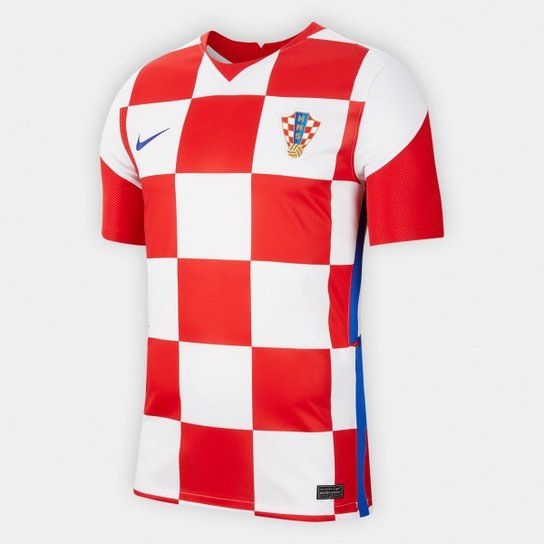 Camisa Seleção Croácia Home 20/21 Torcedor Nike Masculina - Vermelho +  Branco