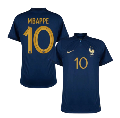 Camisa Seleção França 1 Home Azul 22/23 Jogador Mbappé 10