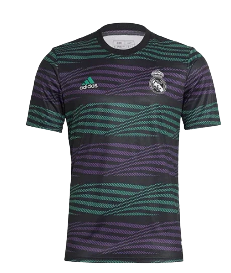 Camisa Real Madrid Pré-Jogo 23/24 Preto Adidas R$ 189,90