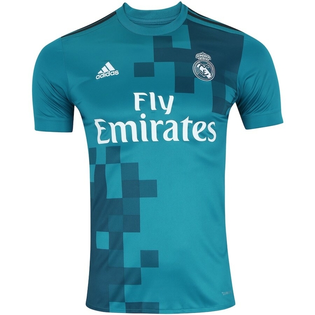 Camisa Real Madrid Third 17/18 Torcedor Adidas Masculina - Azul