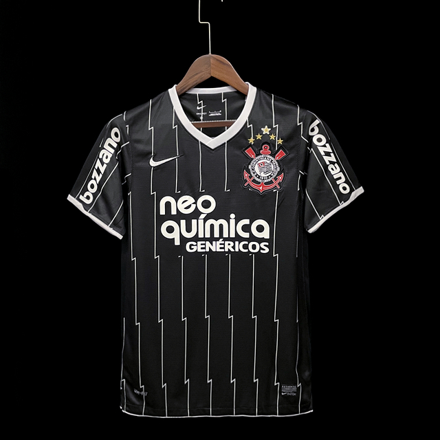 Camisa Corinthians Away 11/12 - Retrô Masculina Nike - Preta