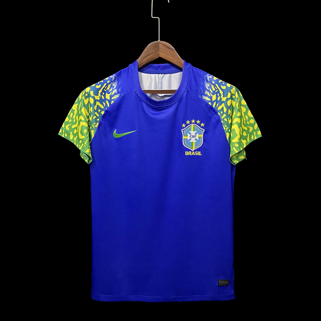 Camisa Brasil Pré Jogo 22/23 Torcedor Nike Masculina - Azul